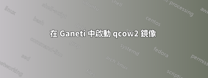 在 Ganeti 中啟動 qcow2 鏡像