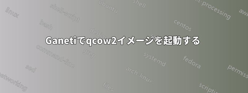 Ganetiでqcow2イメージを起動する