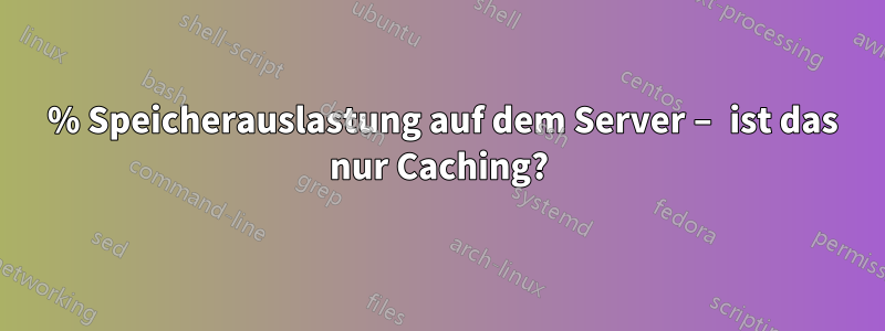 80 % Speicherauslastung auf dem Server – ist das nur Caching?