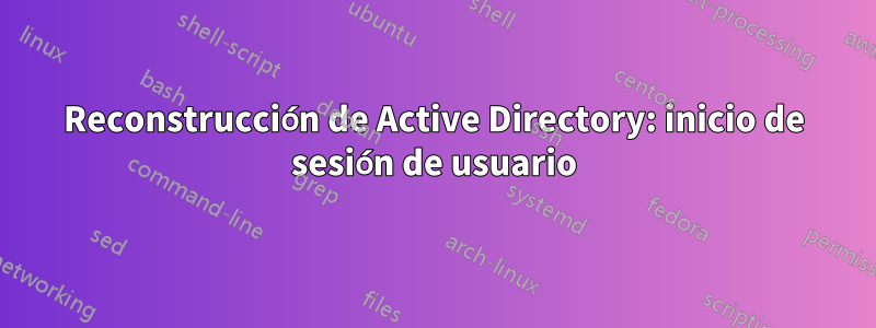 Reconstrucción de Active Directory: inicio de sesión de usuario