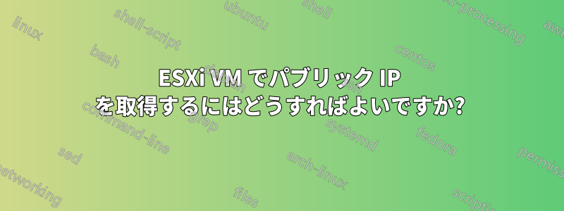 ESXi VM でパブリック IP を取得するにはどうすればよいですか?