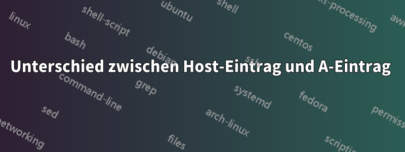 Unterschied zwischen Host-Eintrag und A-Eintrag