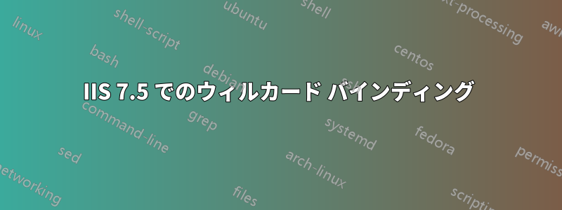 IIS 7.5 でのウィルカード バインディング