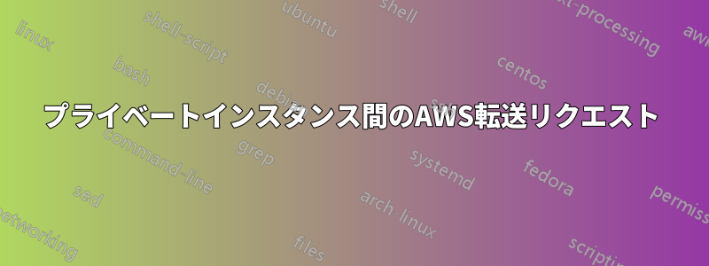 プライベートインスタンス間のAWS転送リクエスト