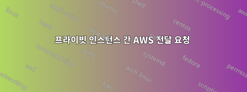 프라이빗 인스턴스 간 AWS 전달 요청