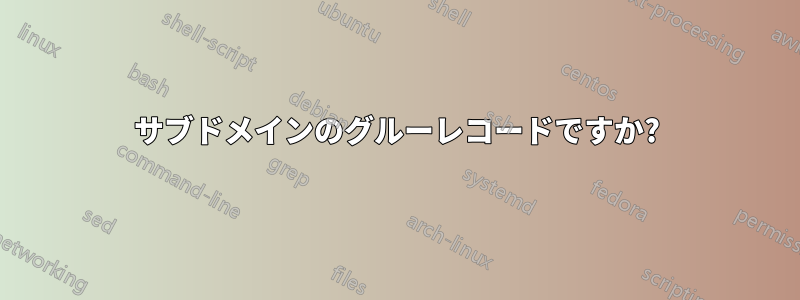 サブドメインのグルーレコードですか?