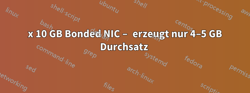 4 x 10 GB Bonded NIC – erzeugt nur 4–5 GB Durchsatz