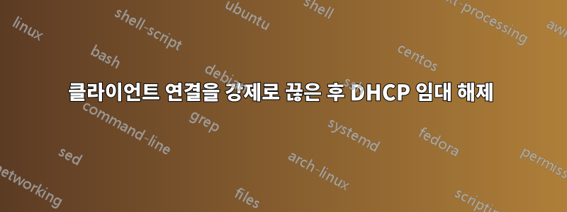 클라이언트 연결을 강제로 끊은 후 DHCP 임대 해제