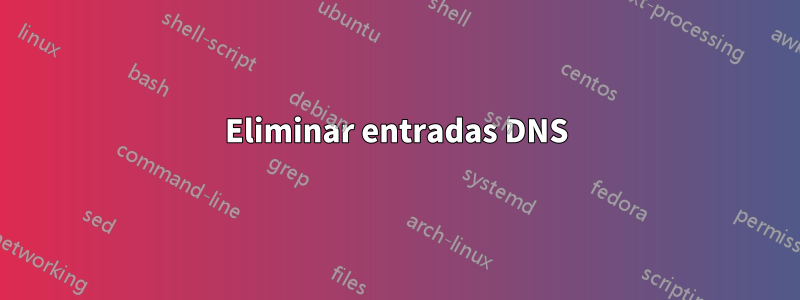 Eliminar entradas DNS