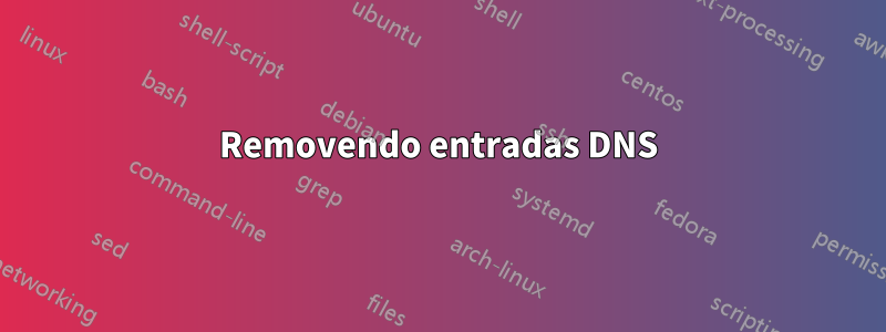 Removendo entradas DNS