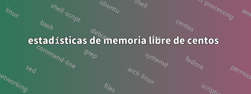 estadísticas de memoria libre de centos 