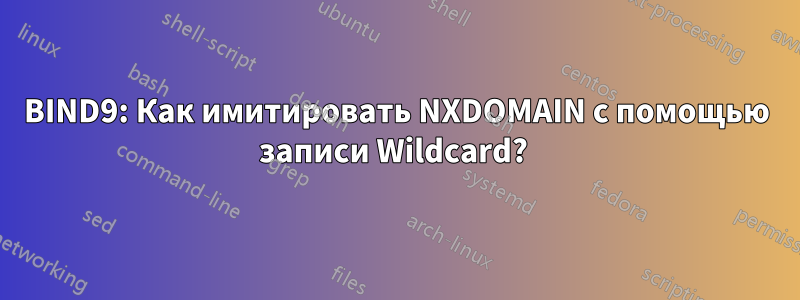 BIND9: Как имитировать NXDOMAIN с помощью записи Wildcard? 