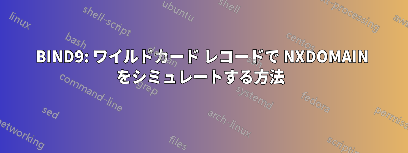 BIND9: ワイルドカード レコードで NXDOMAIN をシミュレートする方法 