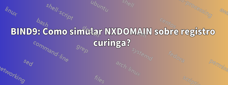 BIND9: Como simular NXDOMAIN sobre registro curinga? 