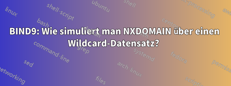 BIND9: Wie simuliert man NXDOMAIN über einen Wildcard-Datensatz? 