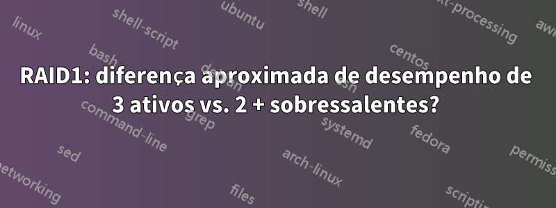 RAID1: diferença aproximada de desempenho de 3 ativos vs. 2 + sobressalentes?