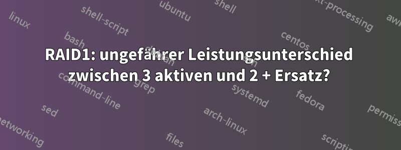 RAID1: ungefährer Leistungsunterschied zwischen 3 aktiven und 2 + Ersatz?