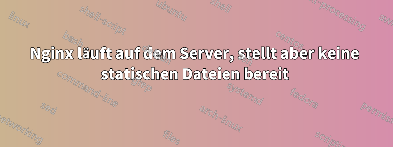 Nginx läuft auf dem Server, stellt aber keine statischen Dateien bereit