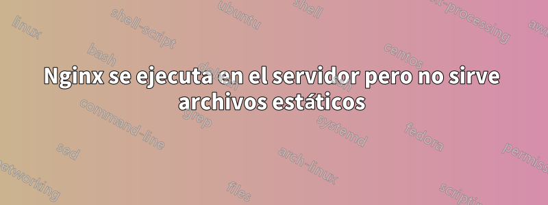 Nginx se ejecuta en el servidor pero no sirve archivos estáticos