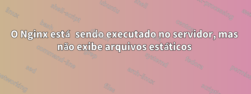 O Nginx está sendo executado no servidor, mas não exibe arquivos estáticos