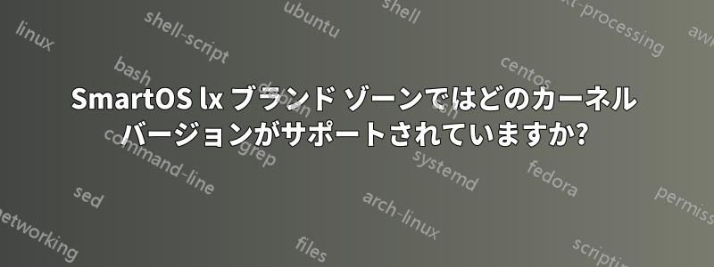 SmartOS lx ブランド ゾーンではどのカーネル バージョンがサポートされていますか?