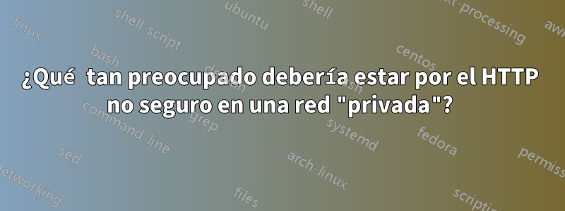 ¿Qué tan preocupado debería estar por el HTTP no seguro en una red "privada"?