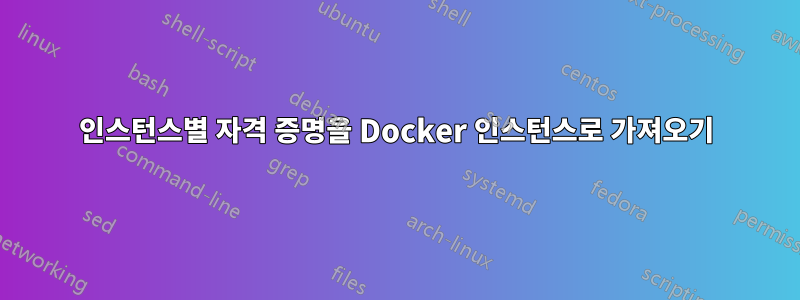 인스턴스별 자격 증명을 Docker 인스턴스로 가져오기