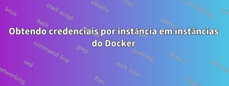 Obtendo credenciais por instância em instâncias do Docker