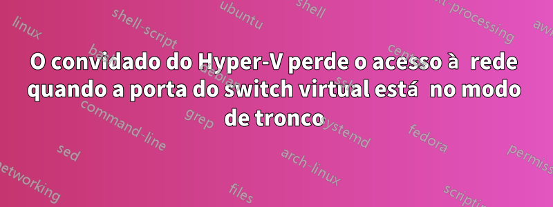 O convidado do Hyper-V perde o acesso à rede quando a porta do switch virtual está no modo de tronco