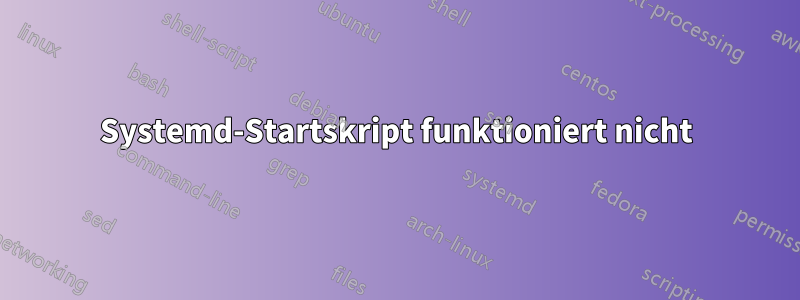 Systemd-Startskript funktioniert nicht