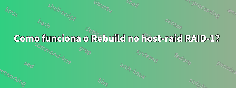 Como funciona o Rebuild no host-raid RAID-1?