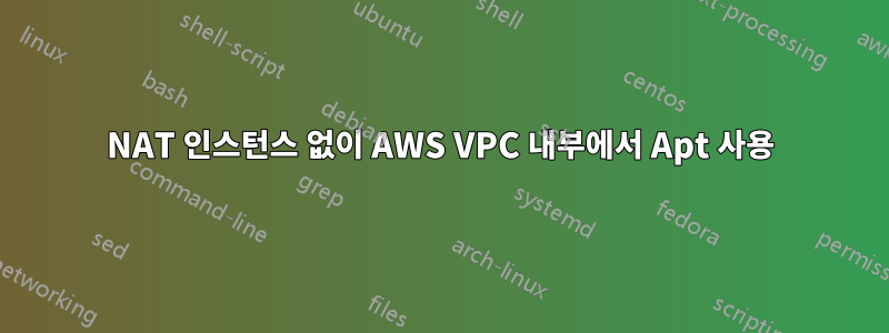 NAT 인스턴스 없이 AWS VPC 내부에서 Apt 사용