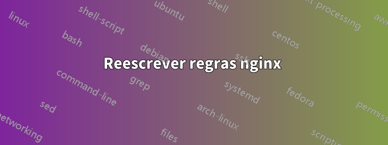 Reescrever regras nginx