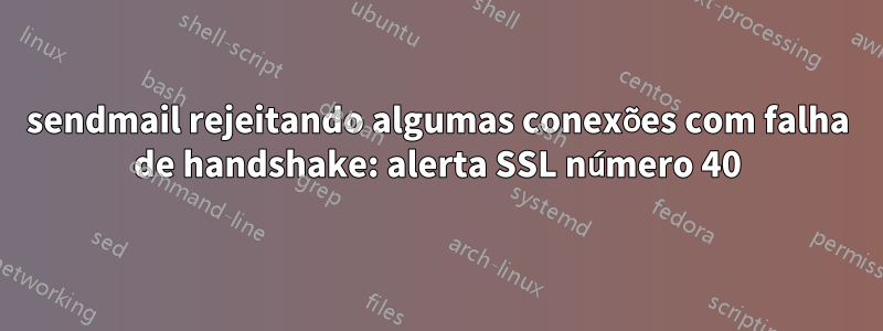 sendmail rejeitando algumas conexões com falha de handshake: alerta SSL número 40