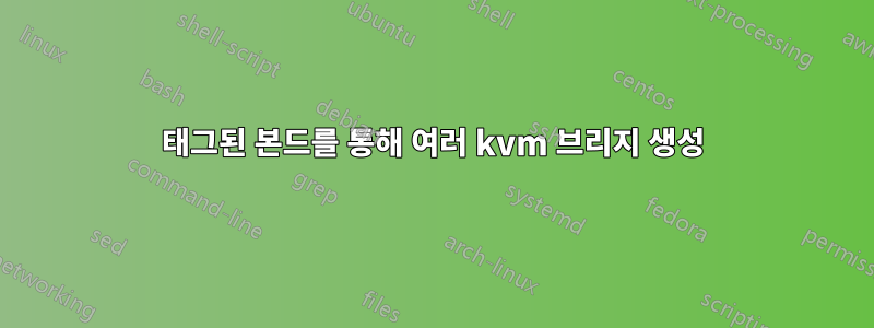 태그된 본드를 통해 여러 kvm 브리지 생성