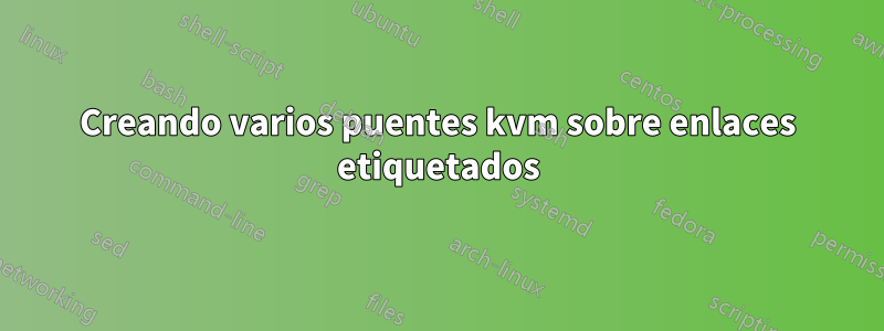 Creando varios puentes kvm sobre enlaces etiquetados