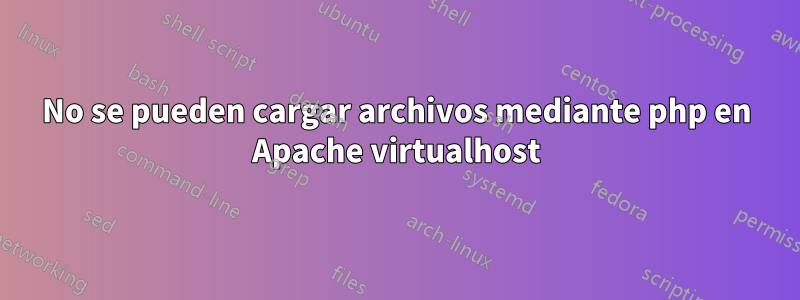 No se pueden cargar archivos mediante php en Apache virtualhost