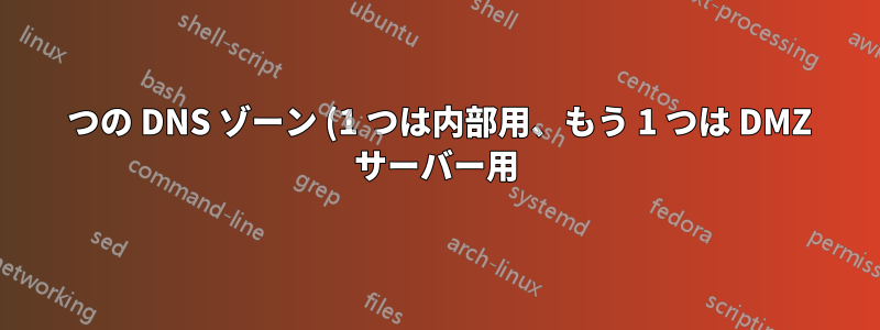 2 つの DNS ゾーン (1 つは内部用、もう 1 つは DMZ サーバー用) は可能ですか?