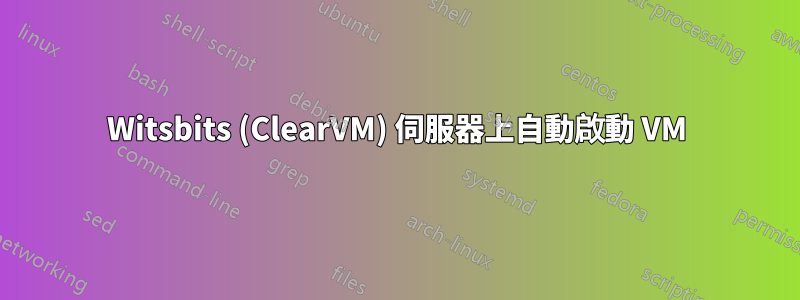 Witsbits (ClearVM) 伺服器上自動啟動 VM