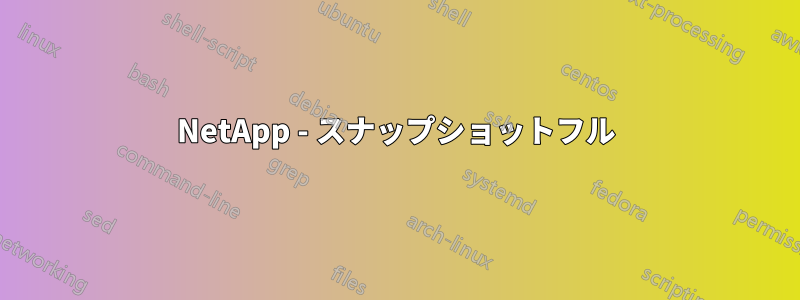 NetApp - スナップショットフル