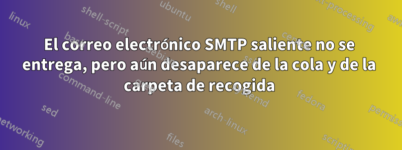 El correo electrónico SMTP saliente no se entrega, pero aún desaparece de la cola y de la carpeta de recogida