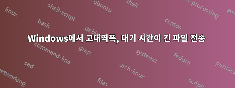 Windows에서 고대역폭, 대기 시간이 긴 파일 전송