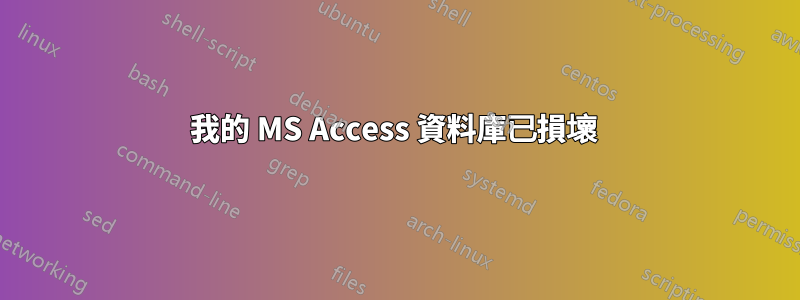 我的 MS Access 資料庫已損壞 