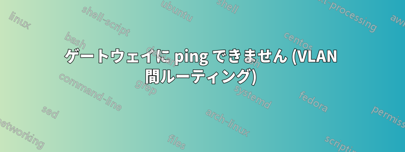 ゲートウェイに ping できません (VLAN 間ルーティング)