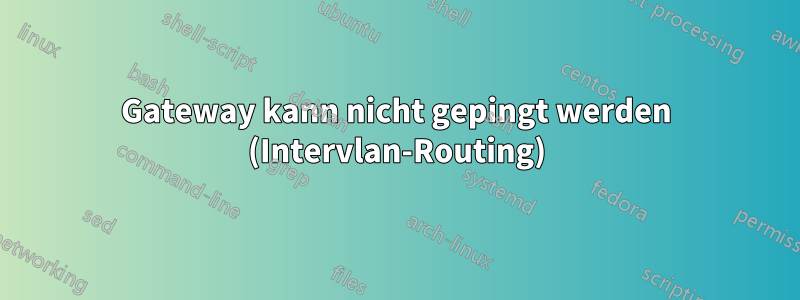 Gateway kann nicht gepingt werden (Intervlan-Routing)