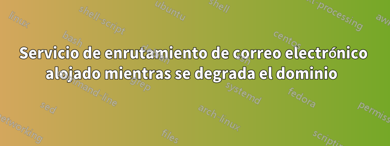 Servicio de enrutamiento de correo electrónico alojado mientras se degrada el dominio 