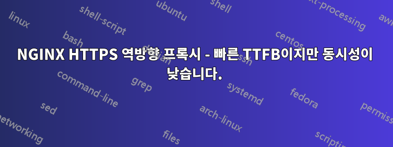 NGINX HTTPS 역방향 프록시 - 빠른 TTFB이지만 동시성이 낮습니다.