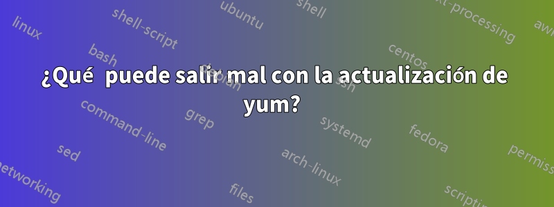 ¿Qué puede salir mal con la actualización de yum? 