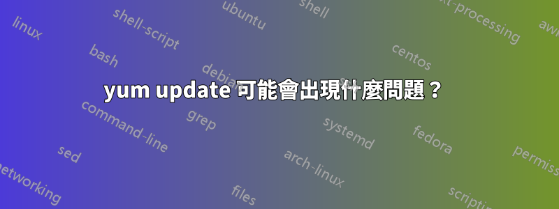 yum update 可能會出現什麼問題？ 