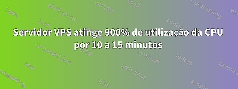 Servidor VPS atinge 900% de utilização da CPU por 10 a 15 minutos